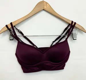 Victoria’s Secret PINK strappy maroon bralette xsmall thumbnail 1