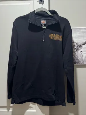 Harley Davison 1/4 zip sweater Size M thumbnail 1