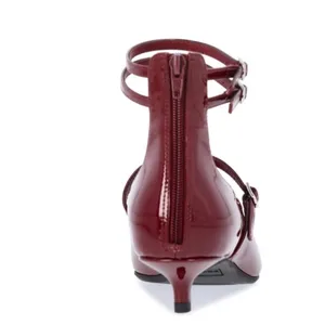 SCOOP Womens Pointed Toe Kitten Heel Shoes Size 6 1/2 Dark Burgundy New thumbnail 3