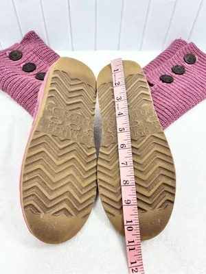 UGG Tall Cardy Knit Button Boots in Mauve Pink size 8 thumbnail 8