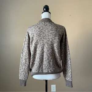 AERIE | Animal Print Knit Sweater Sz XS thumbnail 5