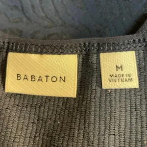 Aritzia Babaton Navy Blue Textured Square Neck Long Sleeve Bodysuit Top Size M thumbnail 4