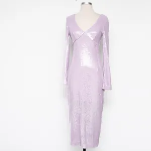 Avec‎ Les Filles - Purple Sequined Bodycon Midi Dress thumbnail 2