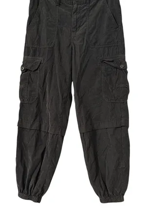 American Eagle Baggy Jogger Womens Size 4 Short Corduroy Cargo thumbnail 1