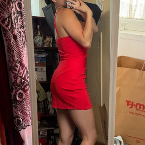 red mini dress thumbnail 3