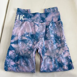 Pink Active Seamless Legging Size Large Tie Dye Purple & Blue thumbnail 2