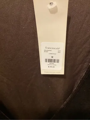 Francesca's Collections Brown Velvet Long Sleeve Wrap Dress thumbnail 2