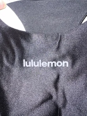 Lululemon Black Satin 2 Racerback Women's Crop Top thumbnail 6