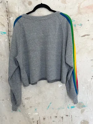 Aviator Nation Bolt Classic Cropped Crewneck Sweatshirt thumbnail 4