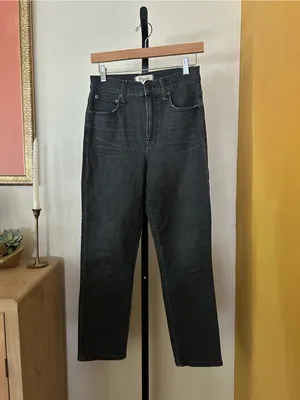 Madewell The Perfect Vintage Crop Jeans Sumner Wash High Rise‎ Black Size 25 thumbnail 3