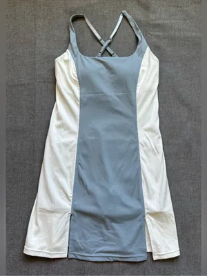 Gold Hinge Cloud Blue Stripe Active Dress M thumbnail 7
