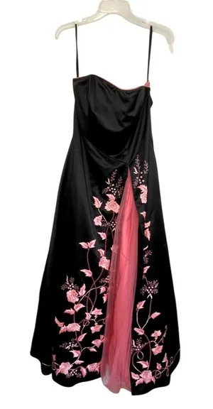 Tiffany Designs Strapless Floral Dress Size 12 Prom Formal Vintage Y2K thumbnail 1