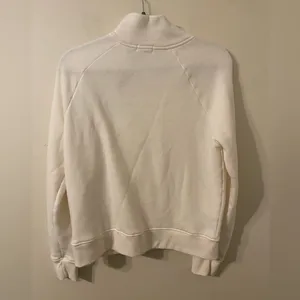 Peloton Incline Side Zip Pullover Sweatshirt Size Small Ivory Pink‎ Spell Out thumbnail 2
