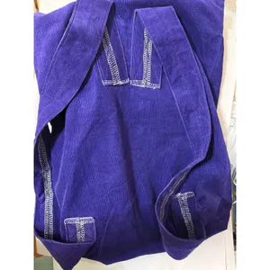 Handmade Purple Corduroy Backpack Boho Artisan Rucksack 16x13 thumbnail 4