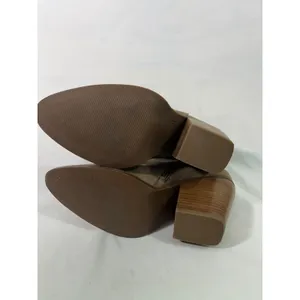 MADDEN Girl Women Suede Block Heel Ankle Boots Side Zip Pointed Toe Tan Sz 8.5‎ thumbnail 8