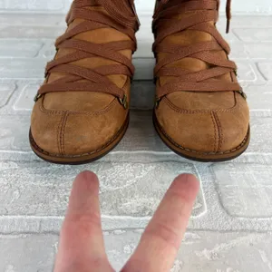 Merrell‎ Boots Womens 8 Brown Leather Strappy Lace Up Back Zip Outdoor Shiloh II thumbnail 8
