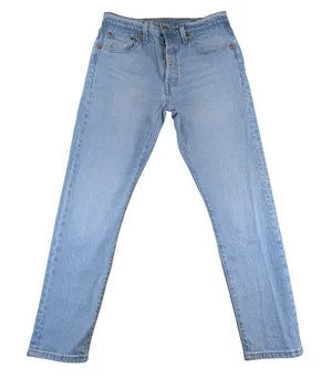 Levis Premium 501 S Skinny Jeans Light Wash High Rise Button Fly Blue Denim thumbnail 1