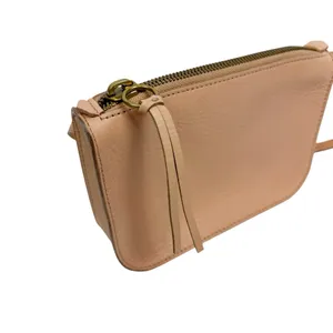 Madewell The Simple Pouch‎ Belt Bag in Linen Cream Leather thumbnail 15