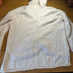 Anthropologie oversized ivory sweater with hood medium thumbnail 8