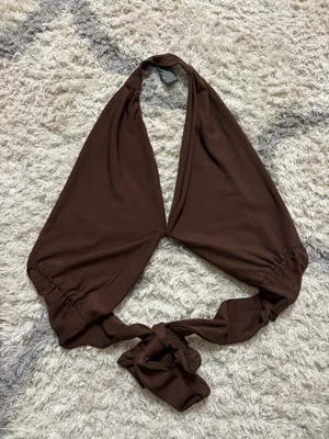 forever 21 cropped halter top thumbnail 1