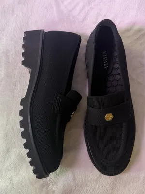 Vizzano Black Knit Penny Loafers for Women thumbnail 5