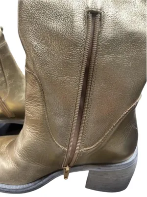 Free People Essential Tall Slouch Boots Metallic Gold Size 38 thumbnail 6