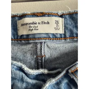 Abercrombie & Fitch Women Criss Cross Waist The Dad High Rise Jeans 26 Blue Y2K thumbnail 6