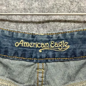 Vtg Y2K American Eagle Cut Off Jean Shorts Womens 8 Blue Denim Distressed Frayed thumbnail 8