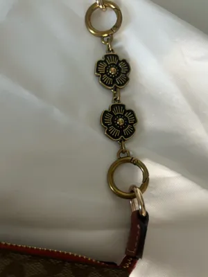 Coach Shoulder Bag With Flower Chain Extender  thumbnail 4