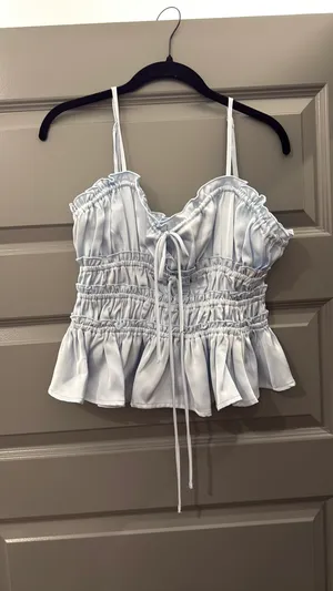 Silk Blue Top Size M thumbnail 3