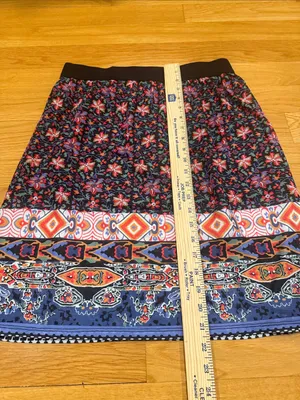 NWT San Francisco women’s midi skirt with multicolored pattern size medium. thumbnail 2