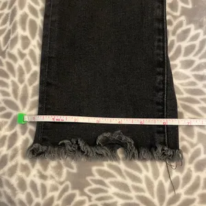 LOFT High Waist Straight Crop Jeans size 24 00 Frayed Hem Black Everyday Casual‎ thumbnail 9