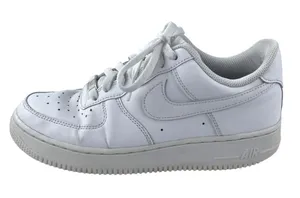 Nike Air Force 1 Women's White Leather Low Top Lace Up Athletic Sneakers Shoes 8 thumbnail 1
