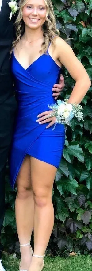 Royal Blue Short Homecoming/Tolo Dress Size XS thumbnail 1
