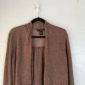 Willi Smith Brown Knit Cardigan SweaterCrochet‎ Size S Boho Western Festival thumbnail 2