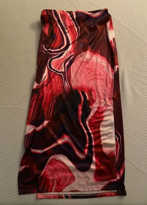 marble red long skirt thumbnail 1