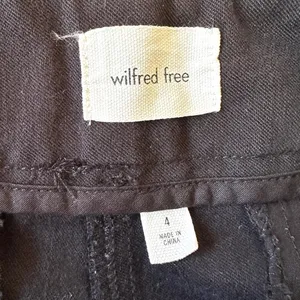 Aritzia Wilfred‎ Free Sz 4 Cargo Pants Women’s Black Noir Wide Leg High Rise thumbnail 5