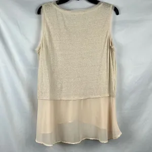 Entro Sleeveless Lace Semi-Sheer Tank Top Large thumbnail 3