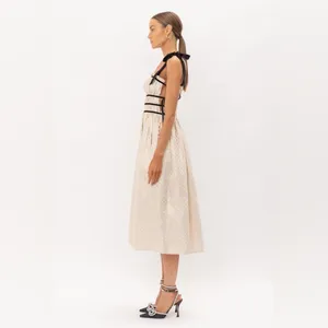 NWT Sofie the Label Claire Dress Gold Jacquard Velvet Straps Size‎ Small thumbnail 7