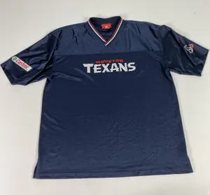Houston Texans Shirt Mens XL Blue NFL Football Castrol Sponsor Jersey Vintage thumbnail 1