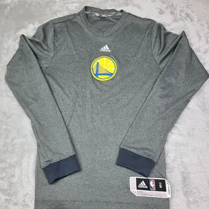 Adidas‎ Ultimate Tee Climalite Golden State Warriors Long Sleeve Shirt Small thumbnail 1