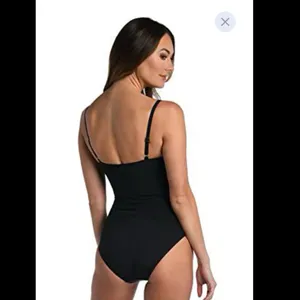 La Blanca NWT Standard Island Goddess Lingerie One Piece Swimsuit, Black, 12 thumbnail 2