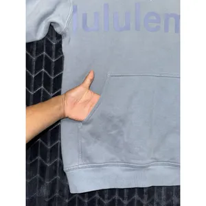 LULULEMON Women's Hoodie Blue Sweatshirt Graphic Spellout All Yours Size 6 thumbnail 4