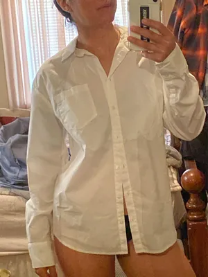 A New Day Relaxed Fit White Button Down thumbnail 1
