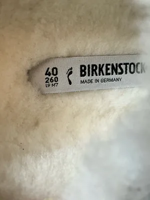 Birkenstock Milano shearling lining mink,leather sandals size 40 backstrap thumbnail 11