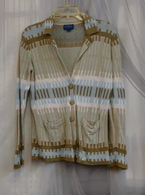 Vintage Pendleton Woolen Mills Womens Abstract Geometric Print Button Cardigan S thumbnail 1