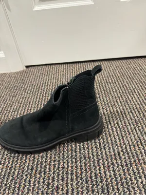 Blondo Black Suede Chelsea Booties with Side Zip Pull thumbnail 3