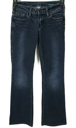 Silver Jeans Womens Aiko Boot Cut Blue Jeans 25/33 straight Leg‎ thumbnail 1