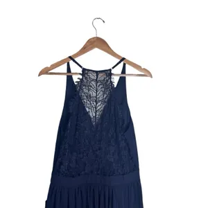 Lulu’s Dress Maxi Lovespell Lace Back Navy Blue Size Large Bridesmaid Formal NWT thumbnail 7