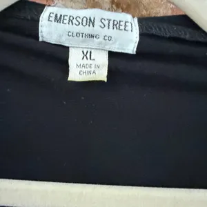 Emerson Street Women Stretch Hooded Top Size XL Black Fleur De Lis Saints French thumbnail 4